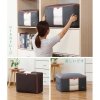 POKROWIEC Kufer NA POŚCIEL UBRANIA ORGANIZER TORBA grafitowa XL 60x40x30cm OR106GRAF