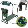 Składany taboret, krzesło, klęcznik ogrodowy 3w1 z kieszonkami 60 x 49 x 25 cm KRT04