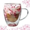 Szklanka termiczna z kwiatami w środku 300ml 1szt SZK101