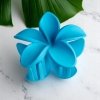 Spinka do włosów klamra XL kwiat OMBRE matowy niebieski 7,5 x 8cm SP401