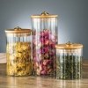Cukiernica, pojemnik ryflowany z przykrywką bambusowa, rozm. S, 550 ml 1szt SZK167