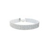 NASZYJNIK CHOKER KRYSZTAŁKI 1,6 CM SREBRNY