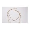 NASZYJNIK CHOKER TRZYCZĘŚCIOWY Z PEREŁKĄ I KRYSZTAŁKAMI N546