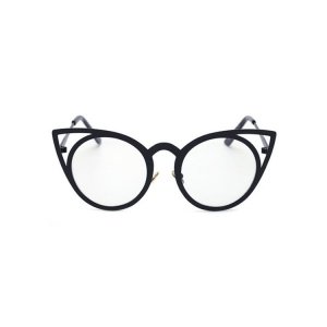 OKULARY ROYAL CAT EYES - CZARNE ZERÓWKI OK70WZ7