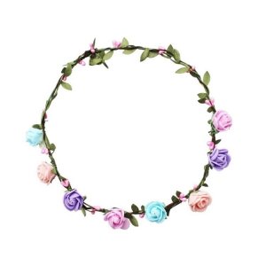 Wianek, opaska do włosów z kwiatów, delikatny wianuszek BOHO W3