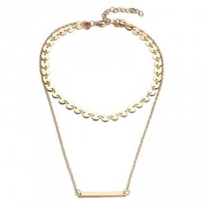 Naszyjnik delikatny Blaszka choker złoty N584Z