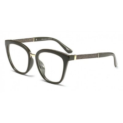 OKULARY &quot;ZERÓWKI&quot; RETRO GLITER SZARE OK129WZ7