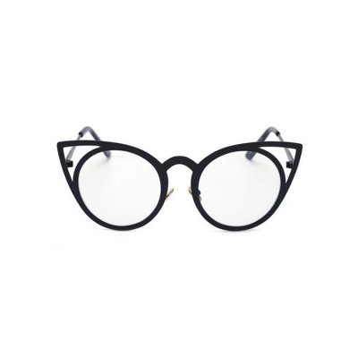 OKULARY &quot;ROYAL CAT EYES&quot; - CZARNE ZERÓWKI OK70WZ7