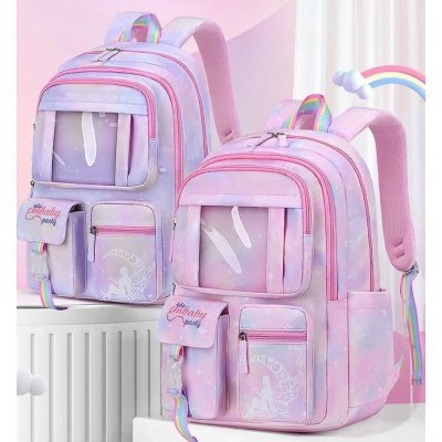 Plecak RAINBOW sweet szkolny uniwersalny kieszonki z maskotką PL159FIO