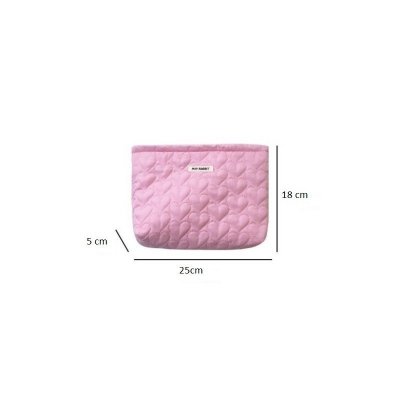 Kosmetyczka jednokomorowa pikowana serca 25 x 5 x18 cm KS120CZ