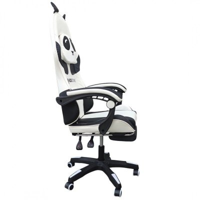 Fotel gamingowy obrotowy PANDA z podnóżkiem i z masażerem KIDS ZONE KO34