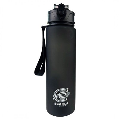 Butelka na wodę, sportowy bidon matowy 750ML czarny ECARLA SPORTS BD48