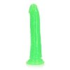 Slim Realistic Dildo with Suction Cup - Glow in the Dark - 7'' / 18 cm