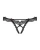 Bielizna-Bravelle stringi otwarte czarne  S/M