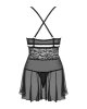 Bielizna-838-BAB-1 babydoll i stringi czarna L/XL