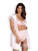 Bielizna-Girlly peniuar biały  S/M