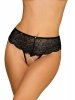 Figi Otwarte Pearlove Czarne XS/S