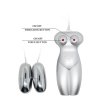 BAILE - Masturbator toy, TPR, double vibrating egg with voice, tighten,shrink 3AAA batteries