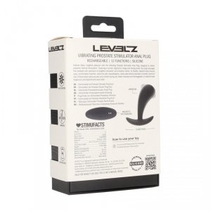 Vibrating Silicone Prostate Stimulator Anal Plug - S - Black