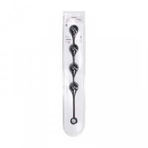 Silicone Waterdrop Anal Balls - XL - 50mm - Black