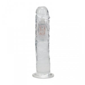 LED Vibrating Straight Cock - 8 / 20 cm - Transparent