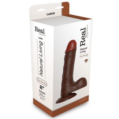 Wibrator-REALISTIC VIBRATOR REAL RAPTURE BROWN 8&quot;&quot;&quot;&quot;&quot;&quot;&quot;&quot;