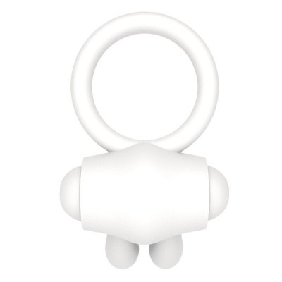 Power Clit Silicone Cockring White
