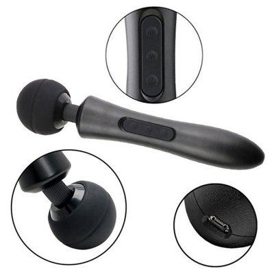Duży Mocny Masażer do Łechtaczki 20 Trybów USB Black
