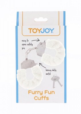 Kajdanki-FURRY FUN CUFFS WHITE PLUSH