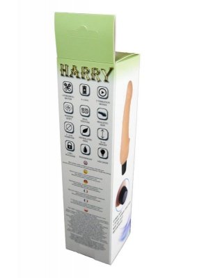 Wibrator Harry Wodoodporny Cyberskóra 21 cm 7 Funkcji