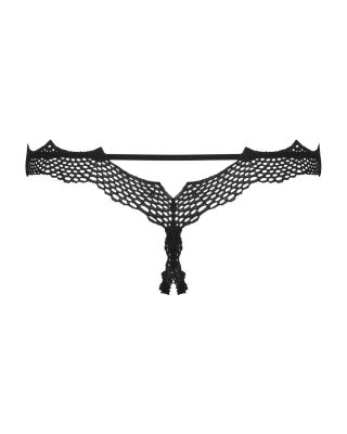 Bielizna-Bravelle stringi otwarte czarne L/XL