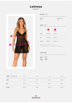 Latinesa babydoll i stringi  M/L