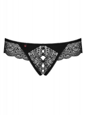 Bielizna- Miamor stringi otwarte czarne XXL