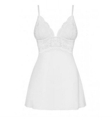Bielizna-810-BAB-2 babydoll i stringi biała L/XL