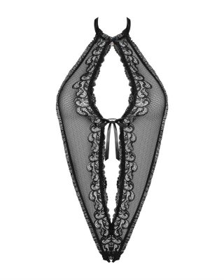 MINIMALISTYCZNE CZARNE SEKSOWNE BODY OTWART KROK L/XL