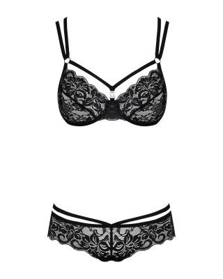 Bielizna-860-SET-1 komplet 2-częściowy czarny L/XL