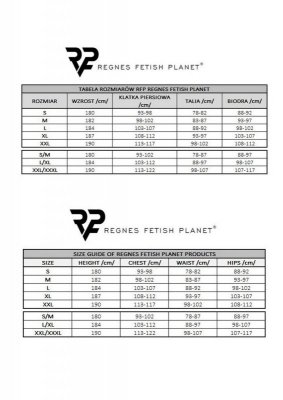 męskie figi z gumy z otwartym tyłem, elementem dekoracyjnym z przodu i zapięciami S/M