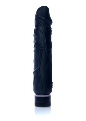 Żylasty Penis Dildo Wibrator 22 cm Real Black