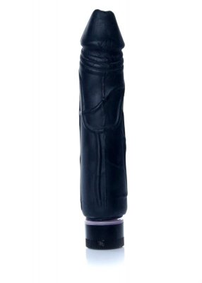 Żylasty Penis Dildo Wibrator 22 cm Real Black