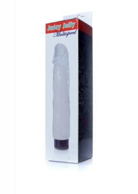 Duży Wibrator Żelowy Penis Elastyczny Mocny 22 Cm