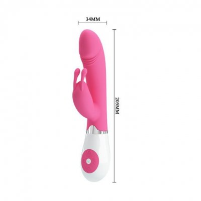 WIBRATOR WIELOFUNKCYJNY KRÓLICZEK DLA KOBIET STYMULACJA ŁECHTACZKI 20cm