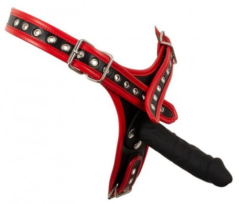 Uprząż Strap-On z 3 dildami XXL Bad Kitty