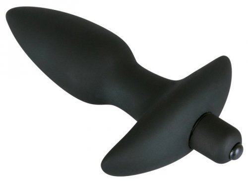 Korek analny silikonowy z 5 poziomami wibracji 15 cm Black Velvets