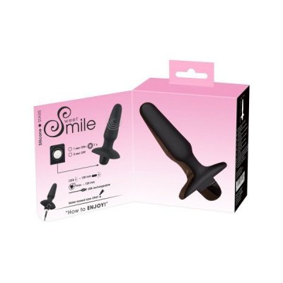 Korek analny silikonowy z wibracjami 10 cm Sweet Smile