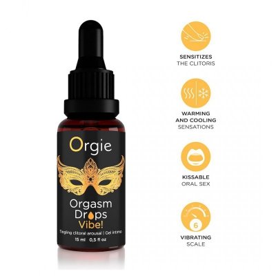 Kropelki Orgasm Drops Vibe! 15ml Orgie