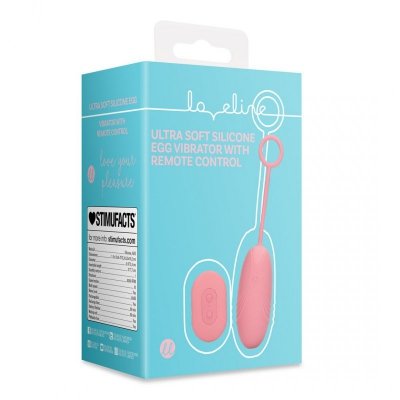 Ultra Soft Silicone Egg Vibrator with Remote Control - Pink Arabesque