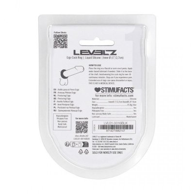 Ergo Liquid Silicone Cockring - Black