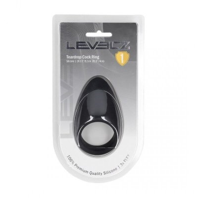 Teardrop Silicone Cockring - Black