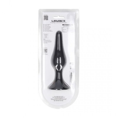 Slim Silicone Anal Plug - XL - Black