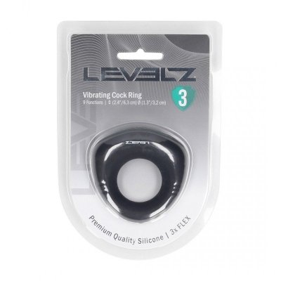 Sealed Liquid Silicone Vibrating Cockring - Black